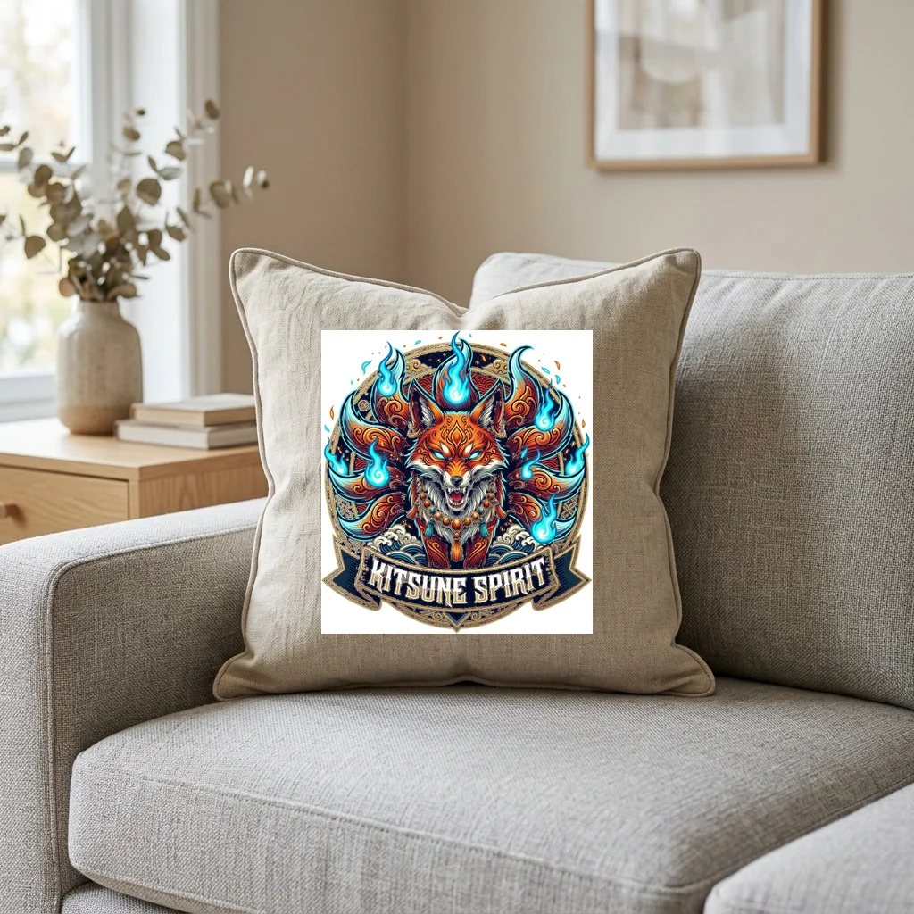 Magenta Cyan Dual Tone City — Square Linen Throw Pillow 18x18 (Natural Linen)