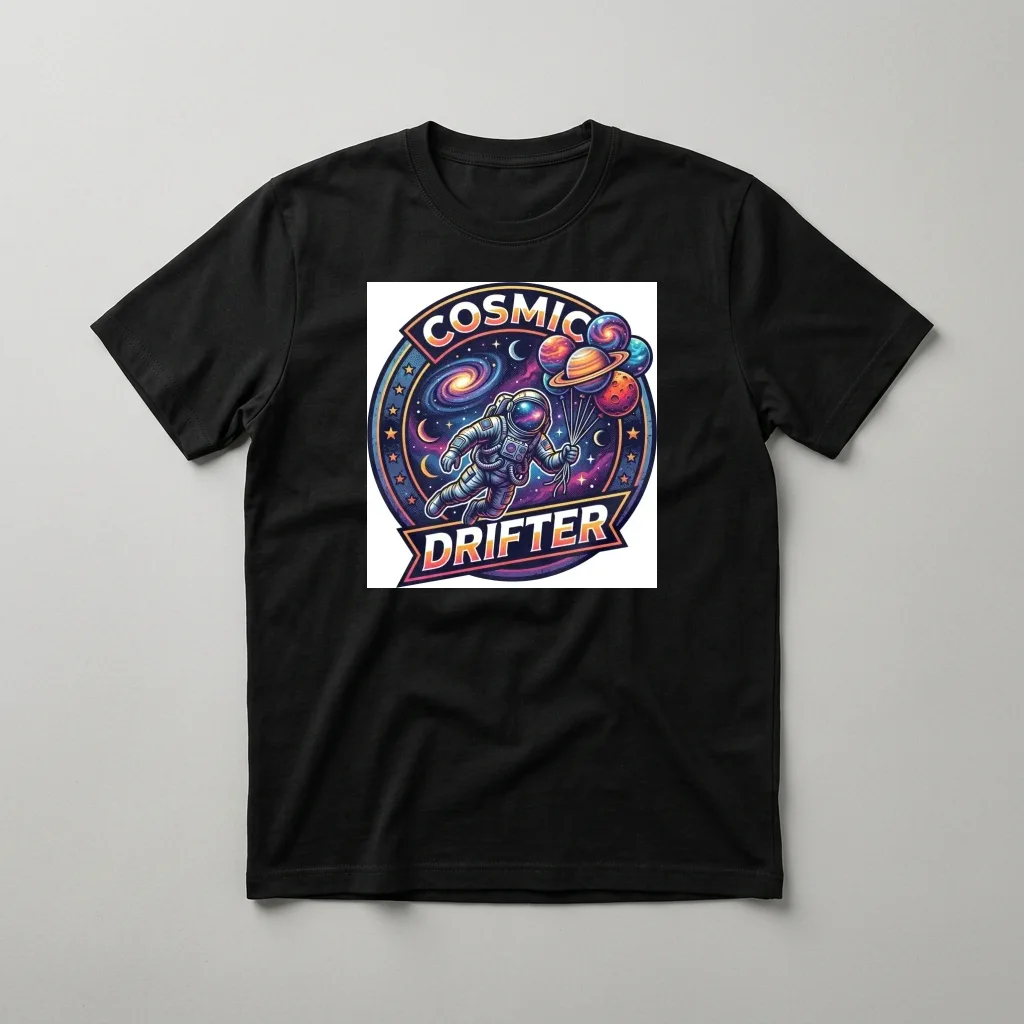 Synthwave Moon Neon Reflection — Classic Streetwear T-Shirt (Jet Black)
