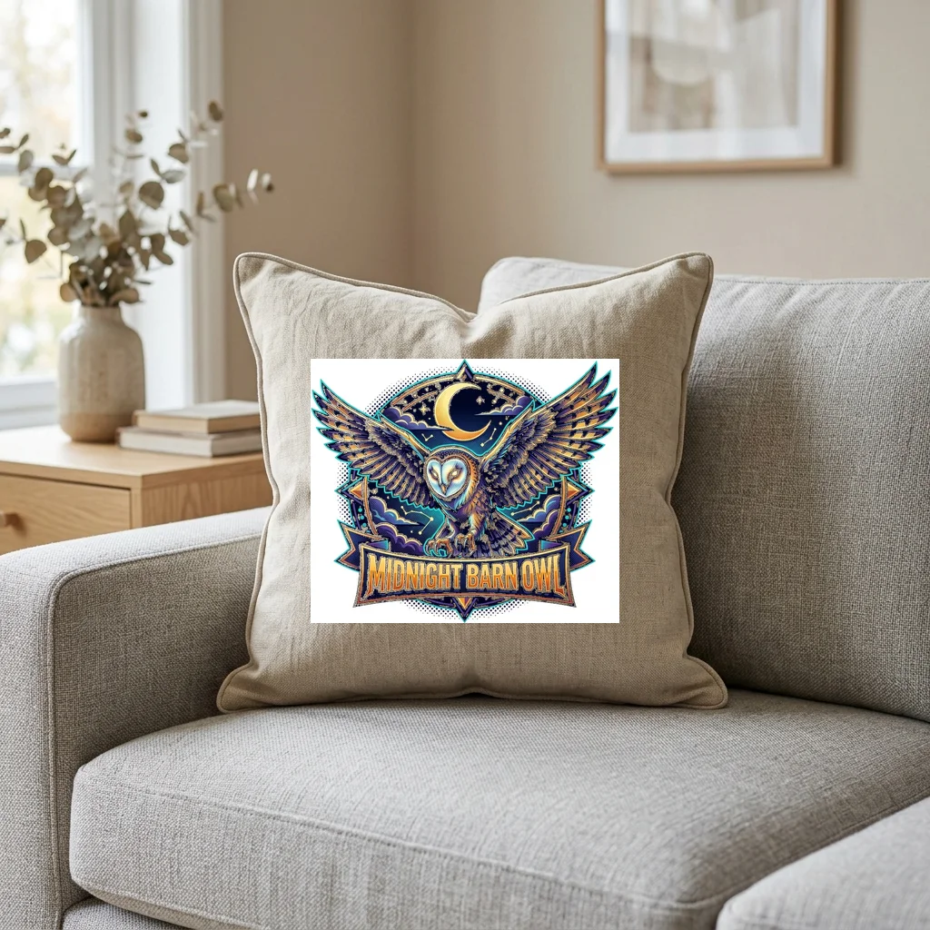 Wireframe Cyber City Matrix — Square Linen Throw Pillow 18x18 (Natural Linen)