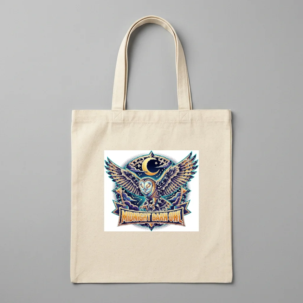 Wireframe Cyber City Matrix — Organic Cotton Canvas Tote Bag (Natural)