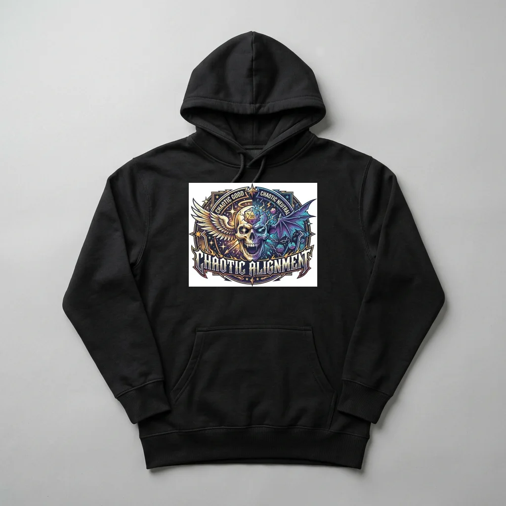Neon Laser Beam Grid Line — Heavyweight Pullover Hoodie (Charcoal Black)
