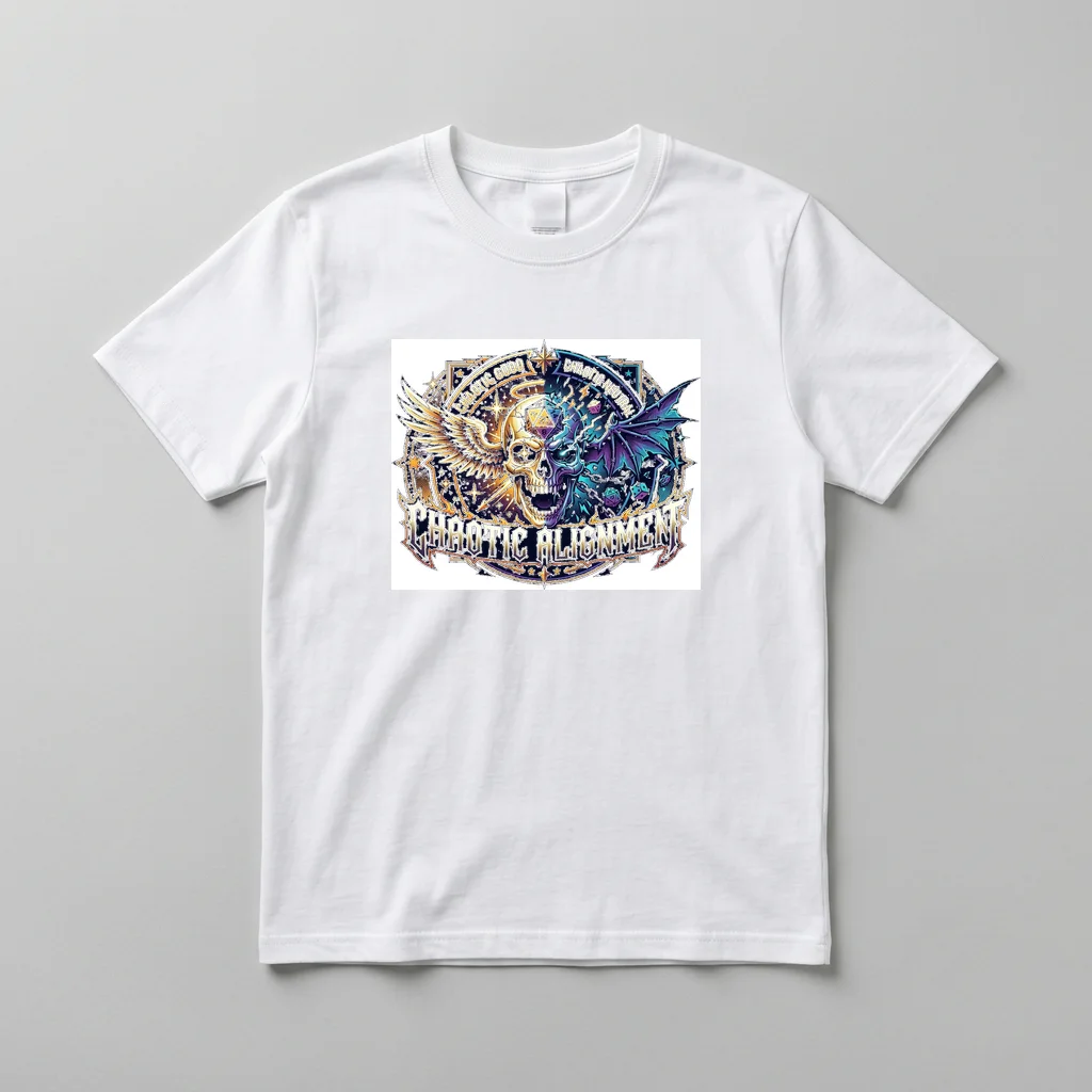 Neon Laser Beam Grid Line — Everyday Crewneck Tee (Pure White)