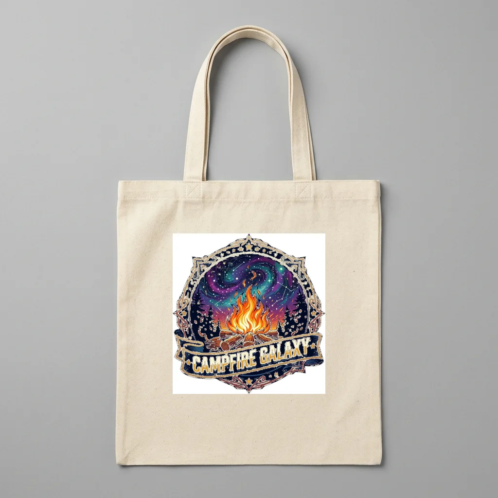 Retro Horizon Sunburst Gradient — Organic Cotton Canvas Tote Bag (Natural)