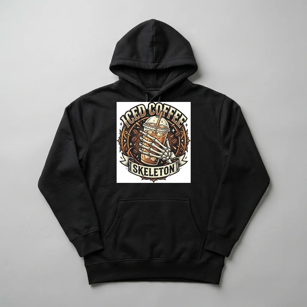 Miami Sunset Pastel Boulevard — Heavyweight Pullover Hoodie (Charcoal Black)