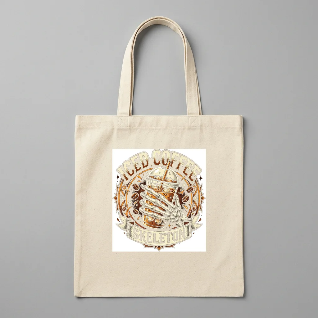 Miami Sunset Pastel Boulevard — Organic Cotton Canvas Tote Bag (Natural)