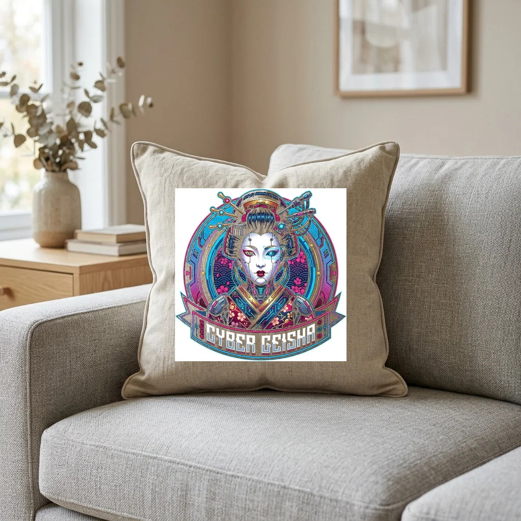 VHS Camcorder Date Stamp 1989 — Square Linen Throw Pillow 18x18 (Natural Linen)