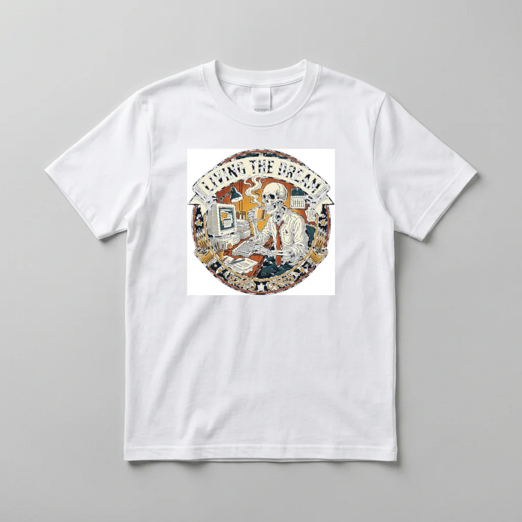 Synthwave Runner Speed Trail — Everyday Crewneck Tee (Pure White)