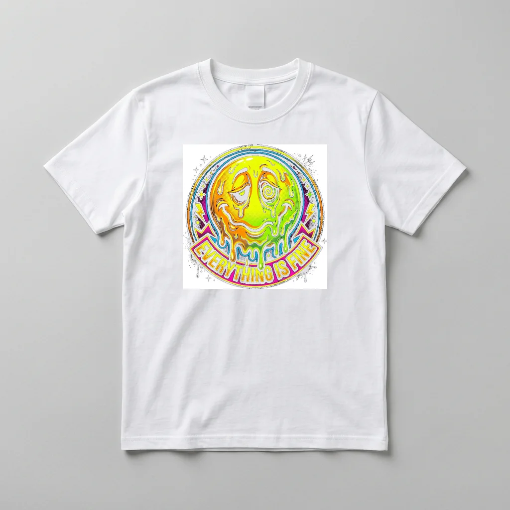 Neon Cocktail Nightclub Glow — Everyday Crewneck Tee (Pure White)