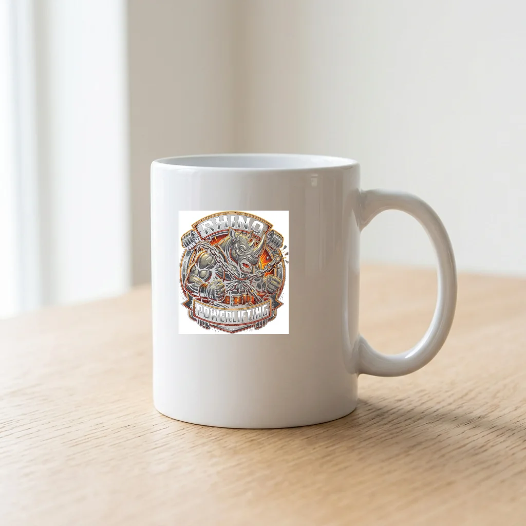 Outrun Night Highway Headlights — Ceramic Coffee Mug 11oz (Glossy White)