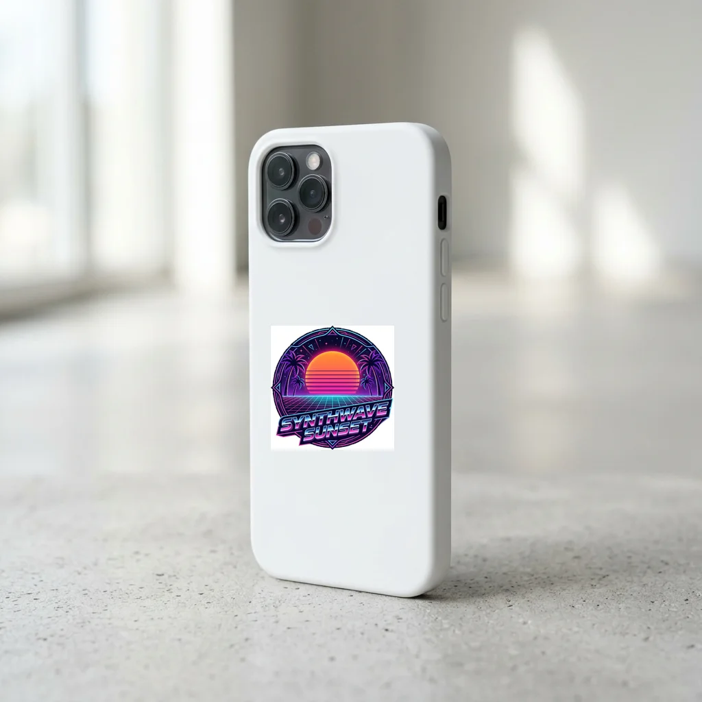 Palm Tree Silhouette Neon Glow — Impact Snap Smartphone Case