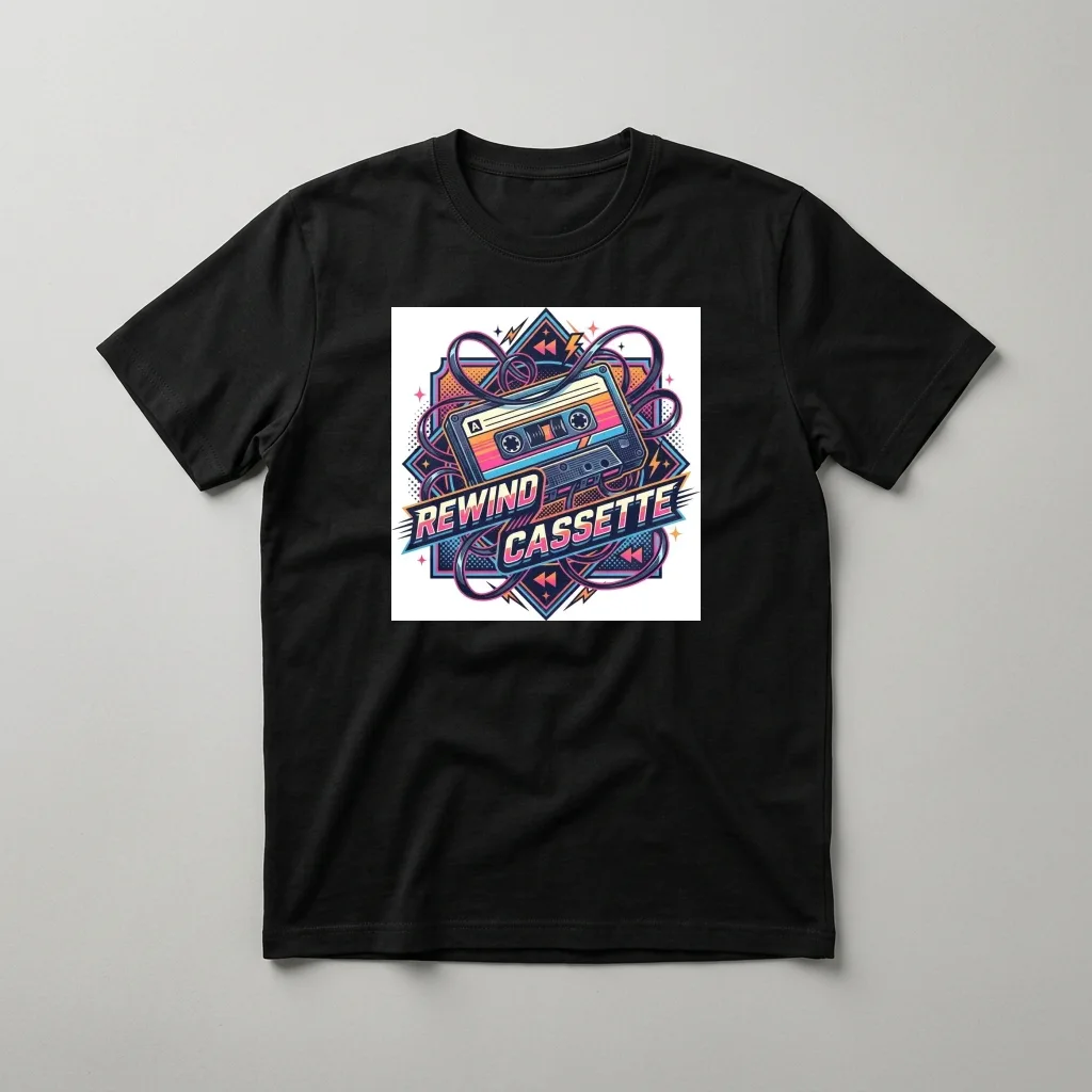 Synthwave Cyber Delorean Speed — Classic Streetwear T-Shirt (Jet Black)