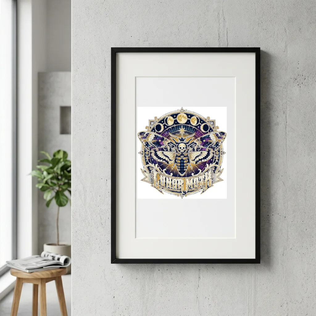 Retro Future Skyline Monorail — Gallery Framed Art Poster (Exhibition Frame)