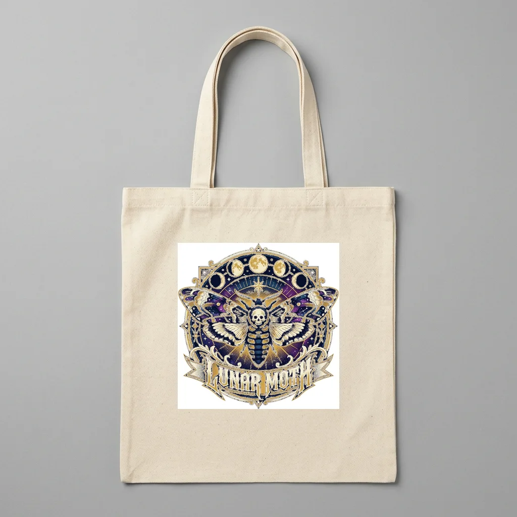 Retro Future Skyline Monorail — Organic Cotton Canvas Tote Bag (Natural)