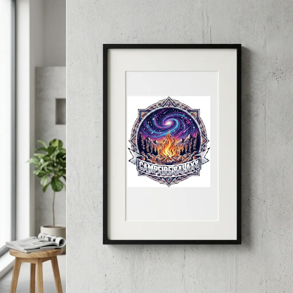 Magenta Neon City Shadows — Gallery Framed Art Poster (Exhibition Frame)