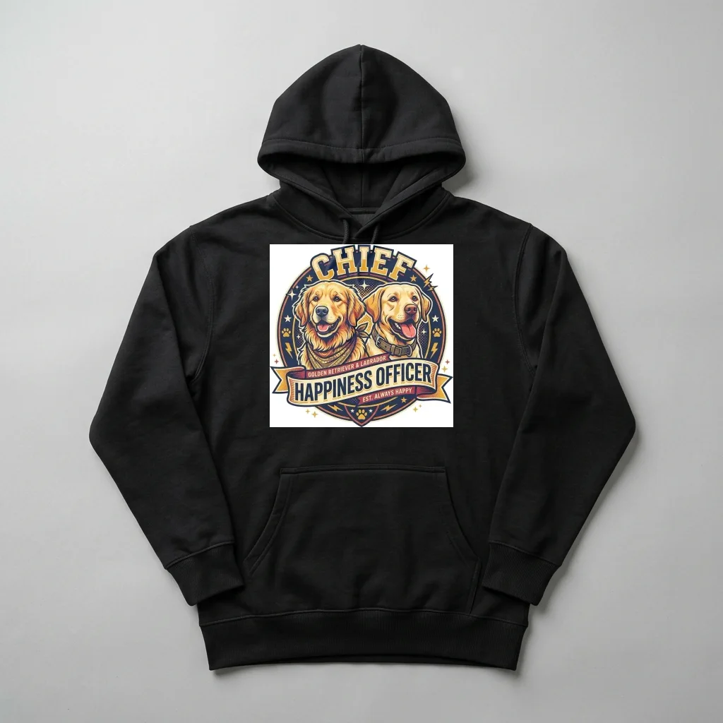 Retro Sunset Gradient Horizon — Heavyweight Pullover Hoodie (Charcoal Black)