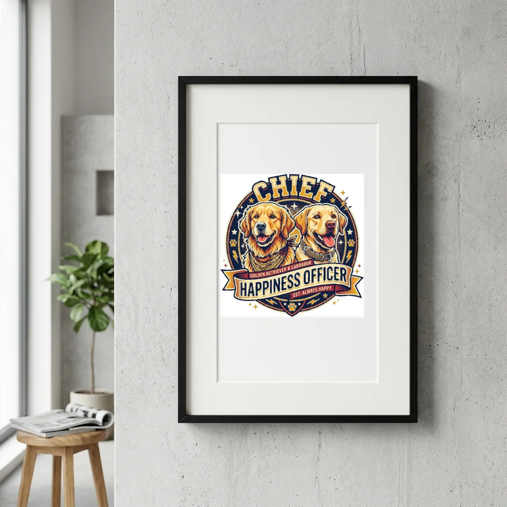 Retro Sunset Gradient Horizon — Gallery Framed Art Poster (Exhibition Frame)