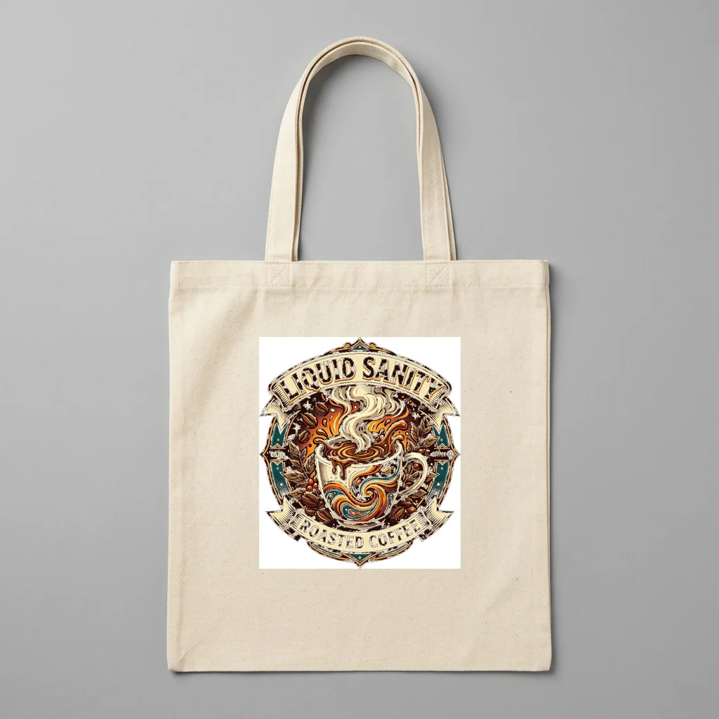 Neon 80s Sunset Dreamscape — Organic Cotton Canvas Tote Bag (Natural)