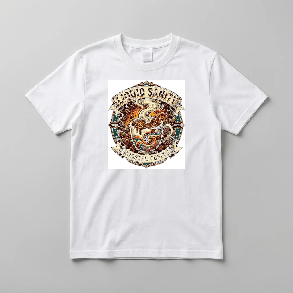 Neon 80s Sunset Dreamscape — Everyday Crewneck Tee (Pure White)