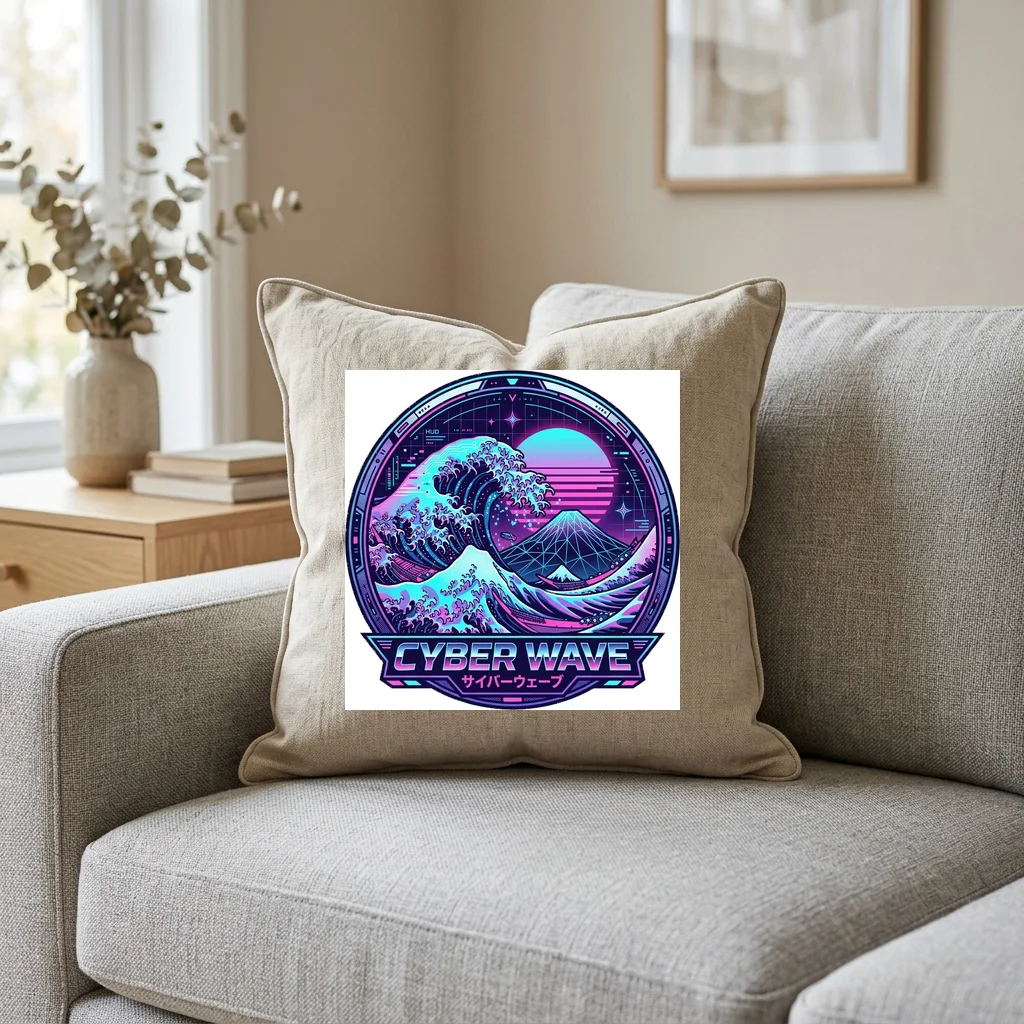 Orbital Station Deep Space — Square Linen Throw Pillow 18x18 (Natural Linen)