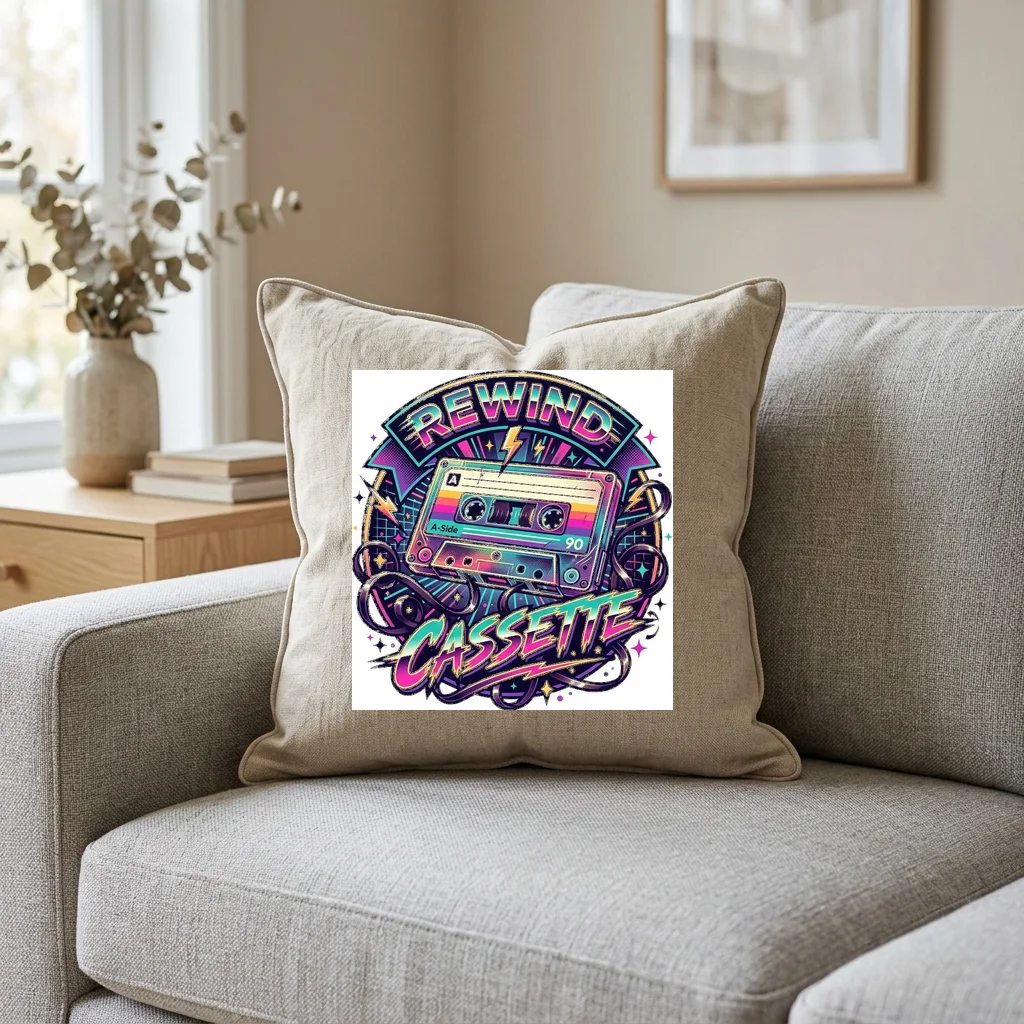 Astronaut Lost In Orbit — Square Linen Throw Pillow 18x18 (Natural Linen)