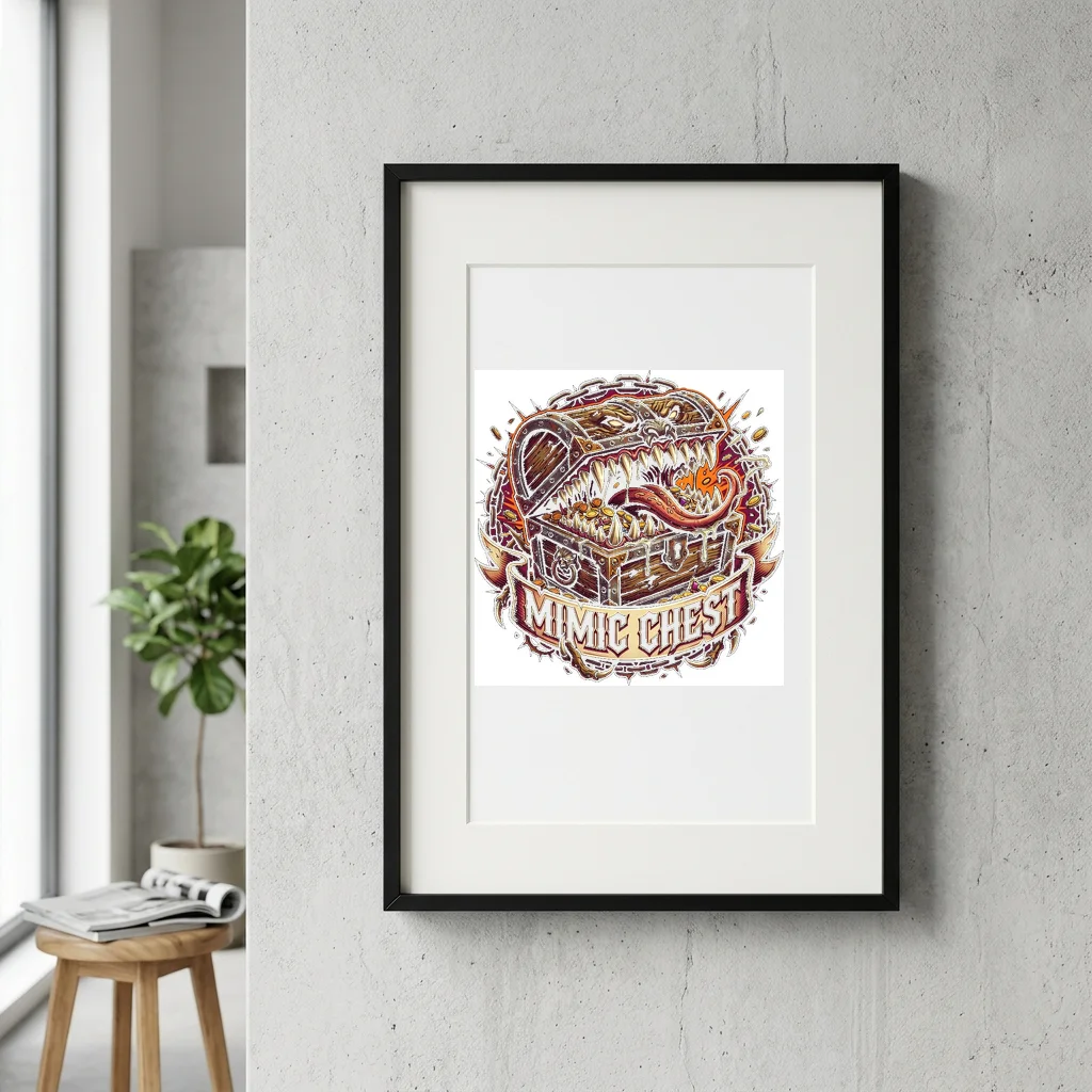 Space Helmet Starlight Visor — Gallery Framed Art Poster (Exhibition Frame)