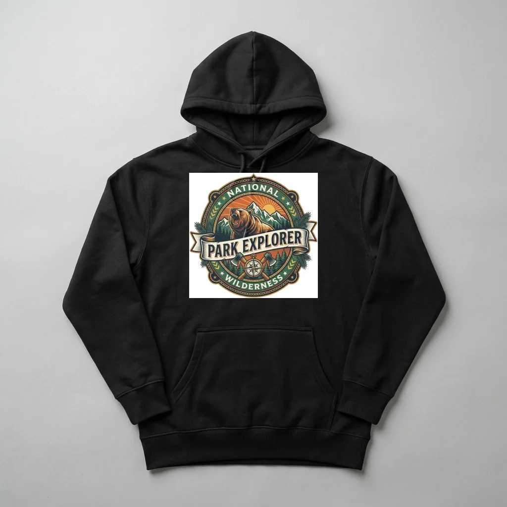 Exoplanet Double Sun Sunset — Heavyweight Pullover Hoodie (Charcoal Black)