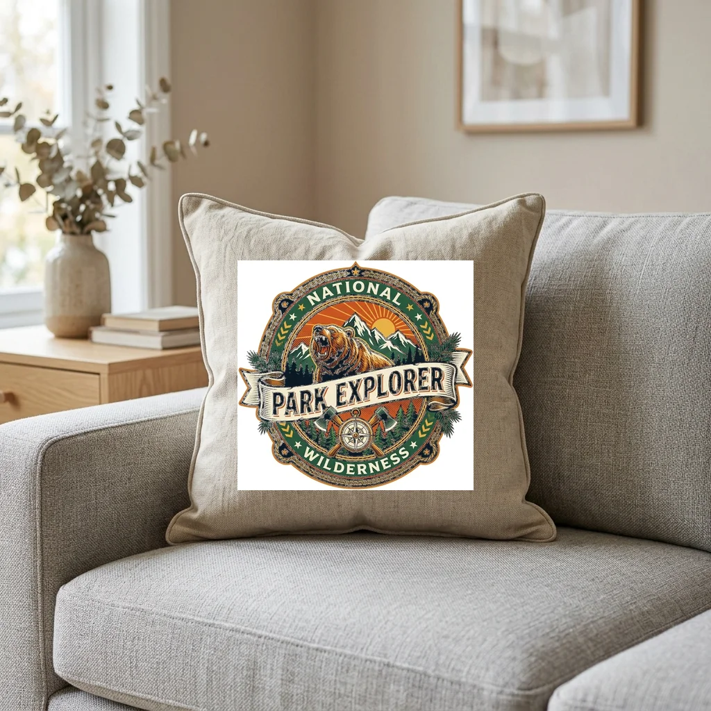 Exoplanet Double Sun Sunset — Square Linen Throw Pillow 18x18 (Natural Linen)