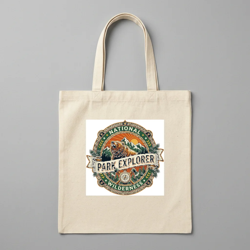 Exoplanet Double Sun Sunset — Organic Cotton Canvas Tote Bag (Natural)