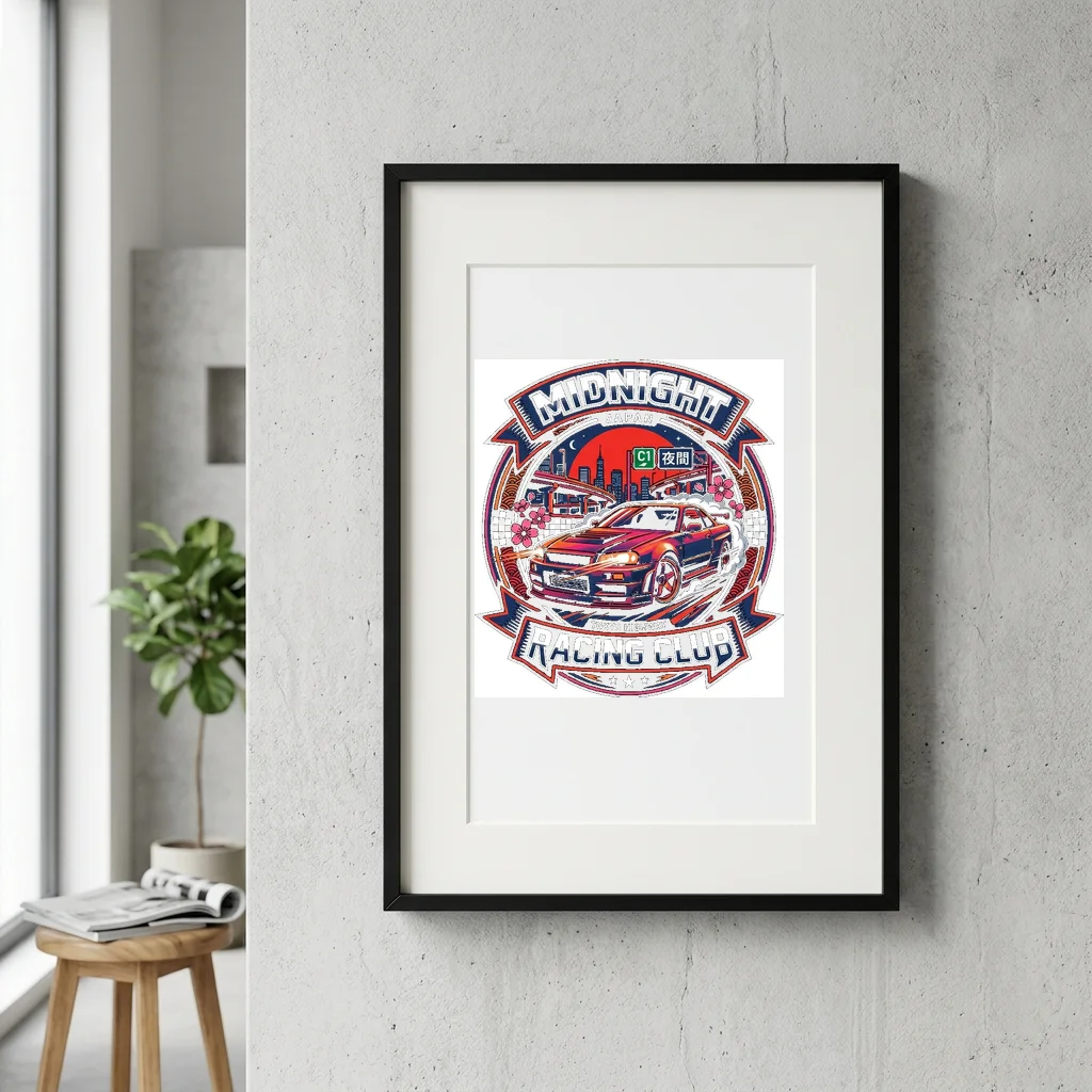 Space Elevator Orbital Anchor — Gallery Framed Art Poster (Exhibition Frame)