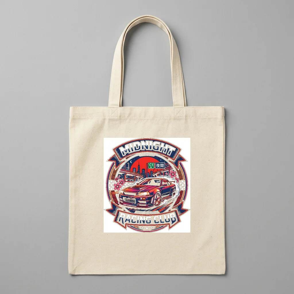 Space Elevator Orbital Anchor — Organic Cotton Canvas Tote Bag (Natural)