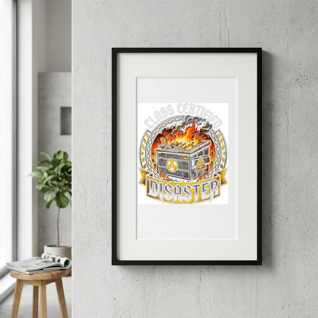 Meteor Shower Shooting Stars — Gallery Framed Art Poster (Exhibition Frame)