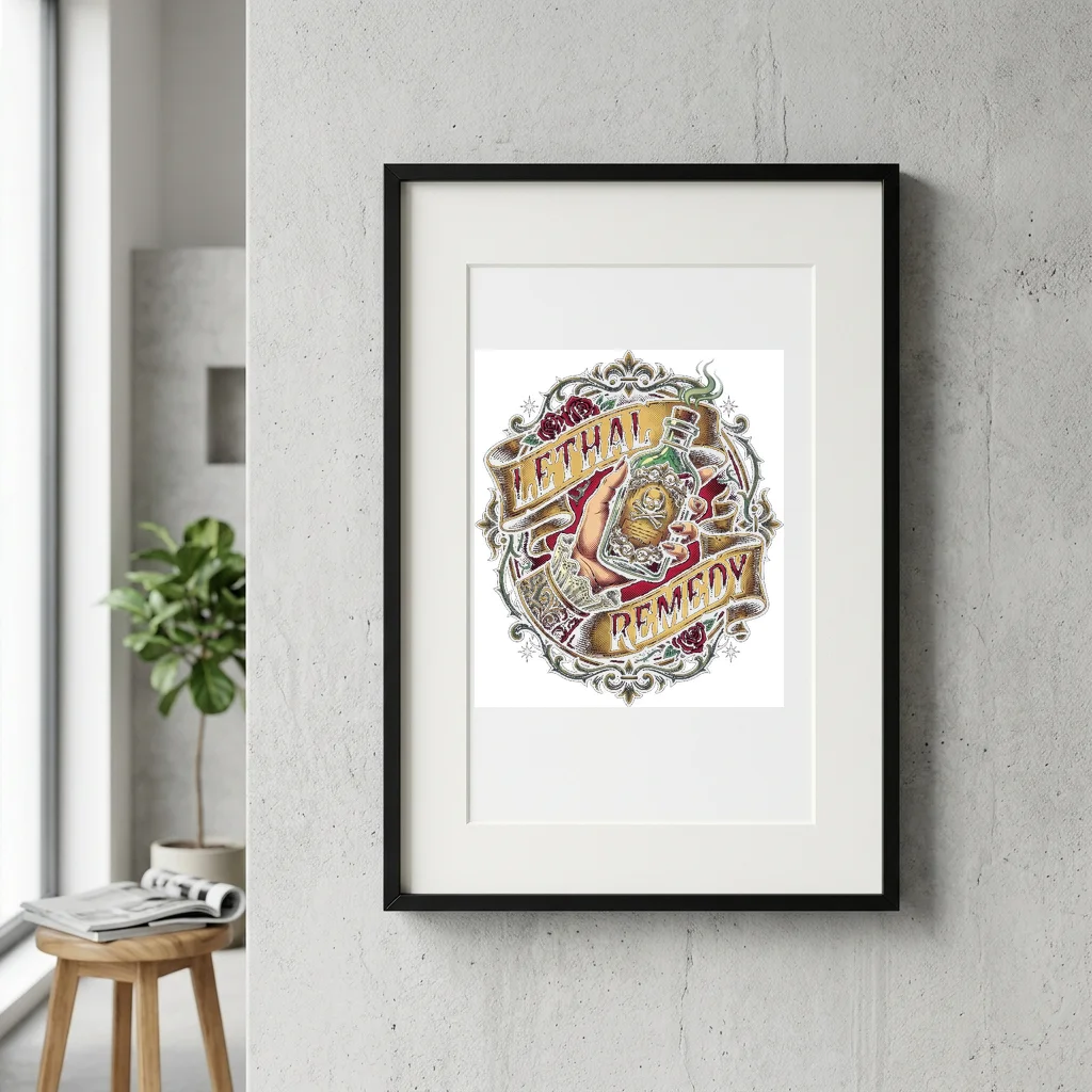 Starship Hyperdrive Light Jump — Gallery Framed Art Poster (Exhibition Frame)