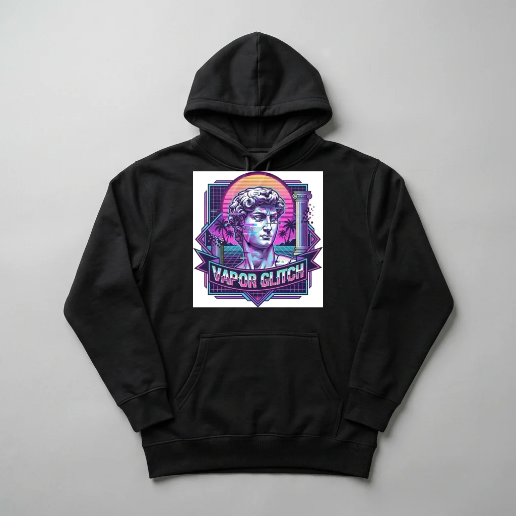 Boombox 80s Street Hip Hop — Heavyweight Pullover Hoodie (Charcoal Black)