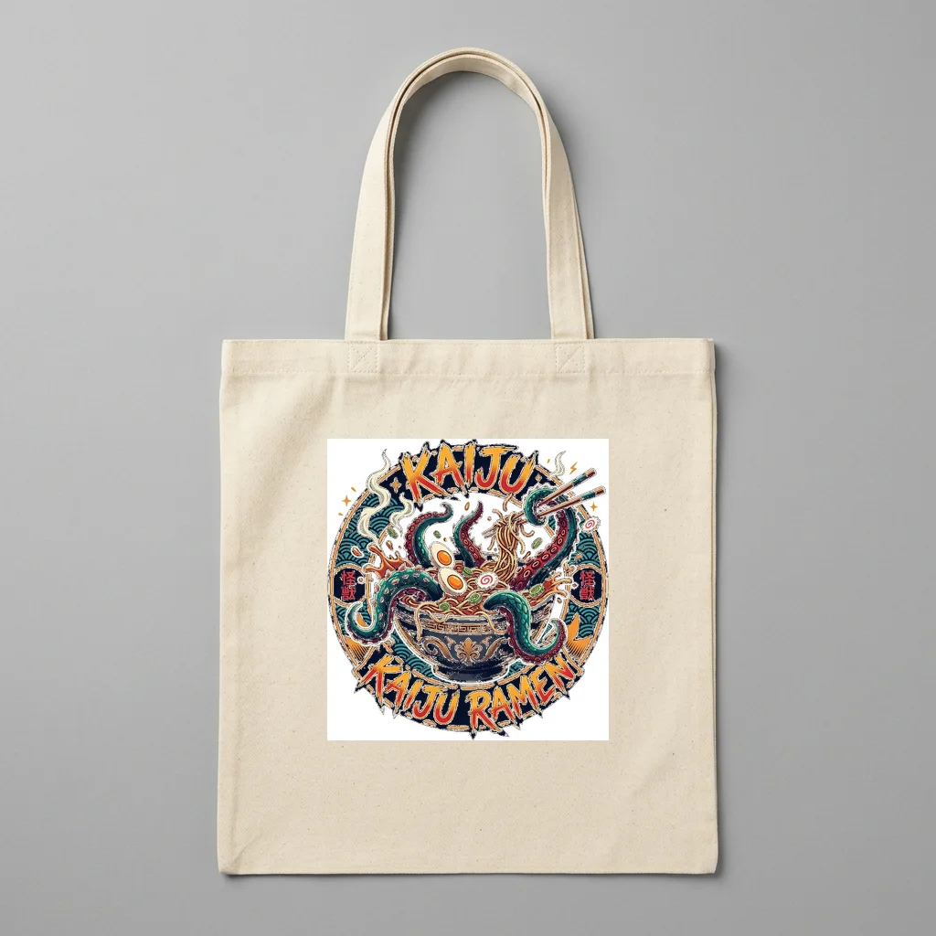 Equalizer Bars Neon Sound — Organic Cotton Canvas Tote Bag (Natural)