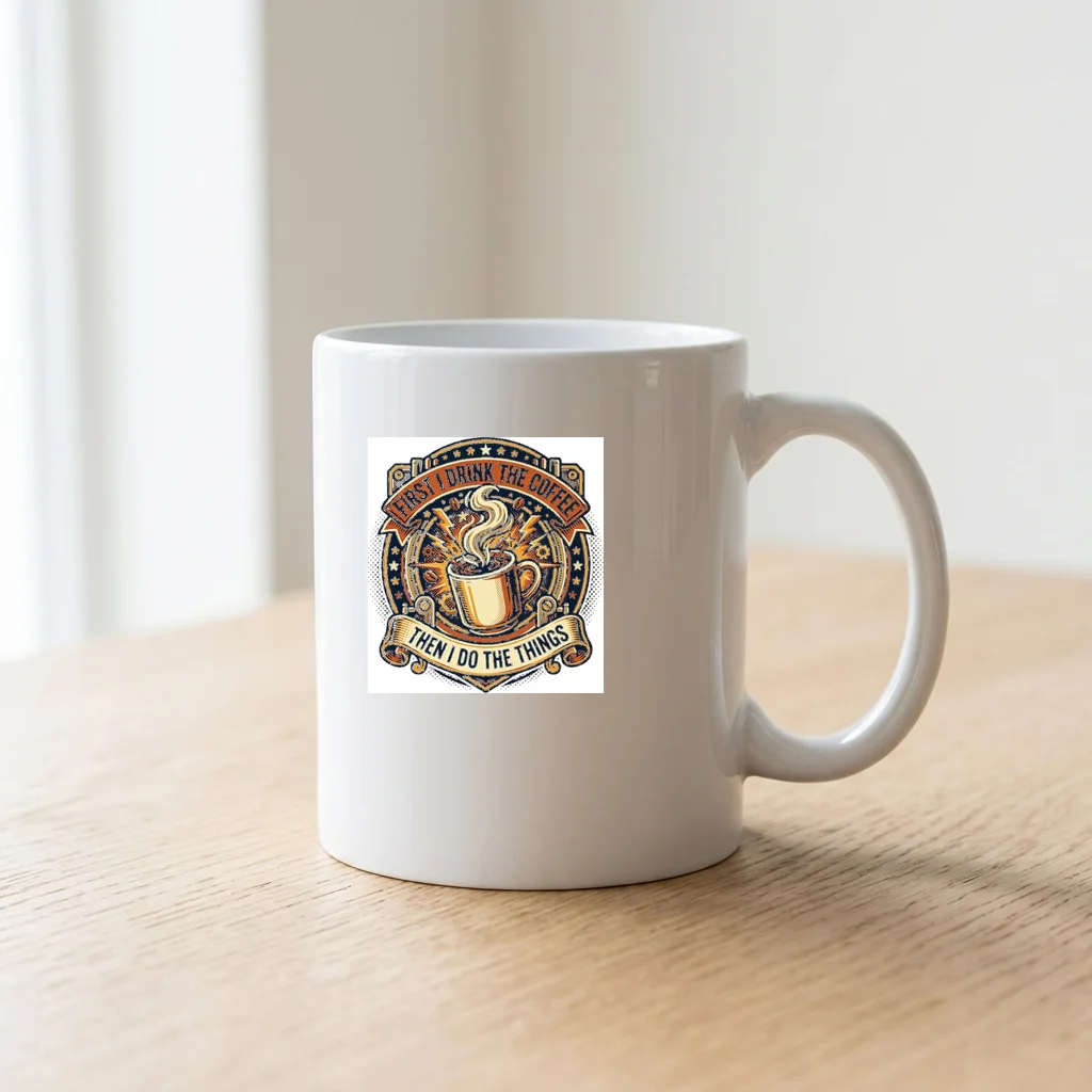 Electric Guitar Distortion Pedal — Ceramic Coffee Mug 11oz (Glossy White)