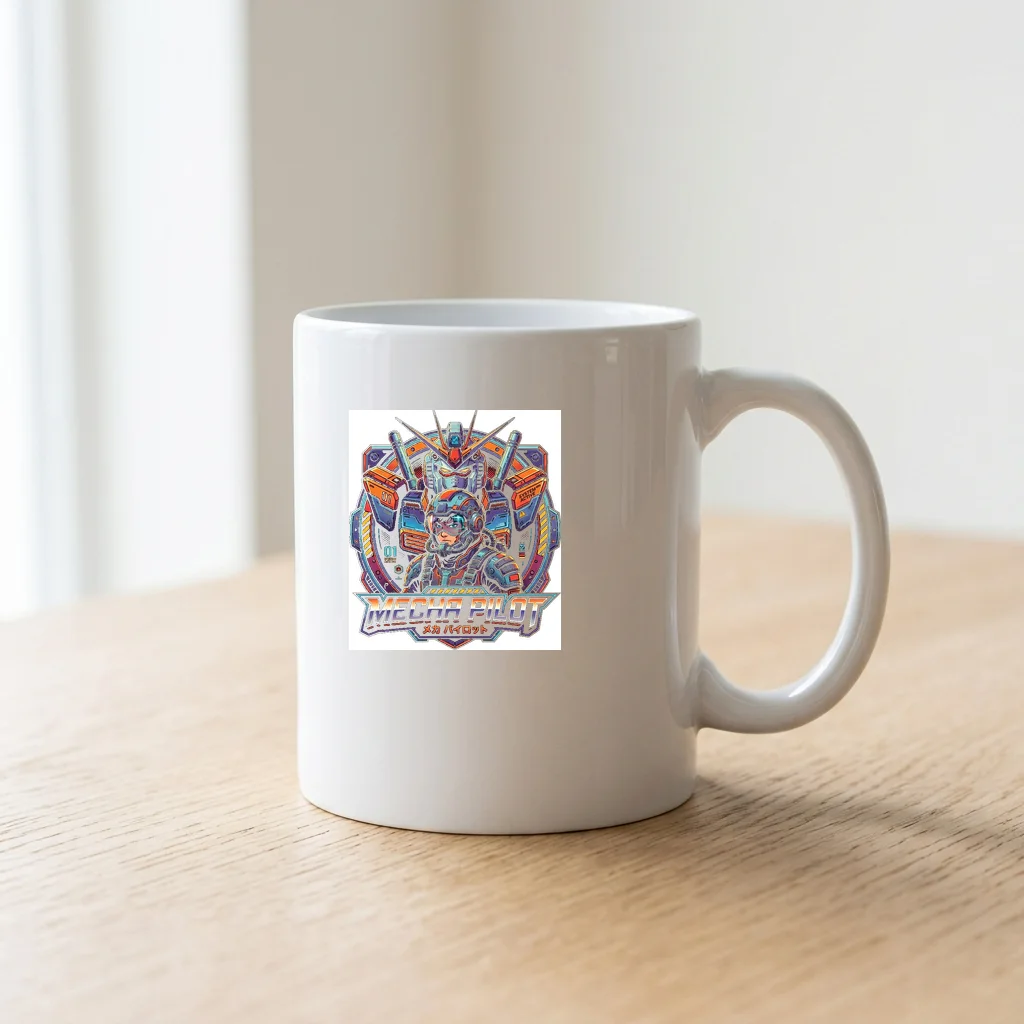 Lo-Fi Girl Window Rain Chill — Ceramic Coffee Mug 11oz (Glossy White)