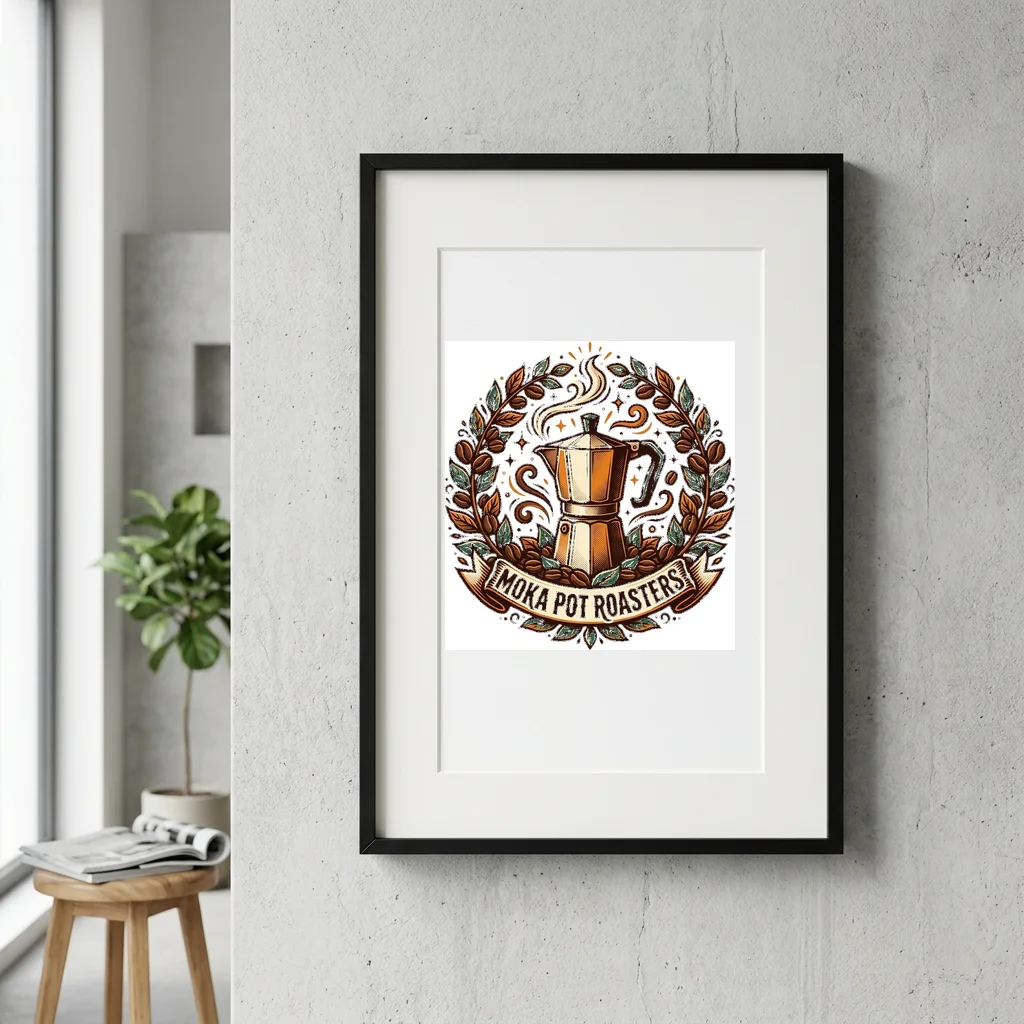 Guitar Pick Sunset Strum — Gallery Framed Art Poster (Exhibition Frame)