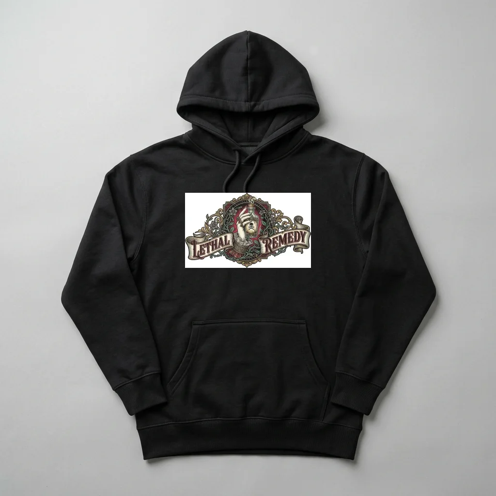 Cassette Tape Magnetic Tape Loop — Heavyweight Pullover Hoodie (Charcoal Black)