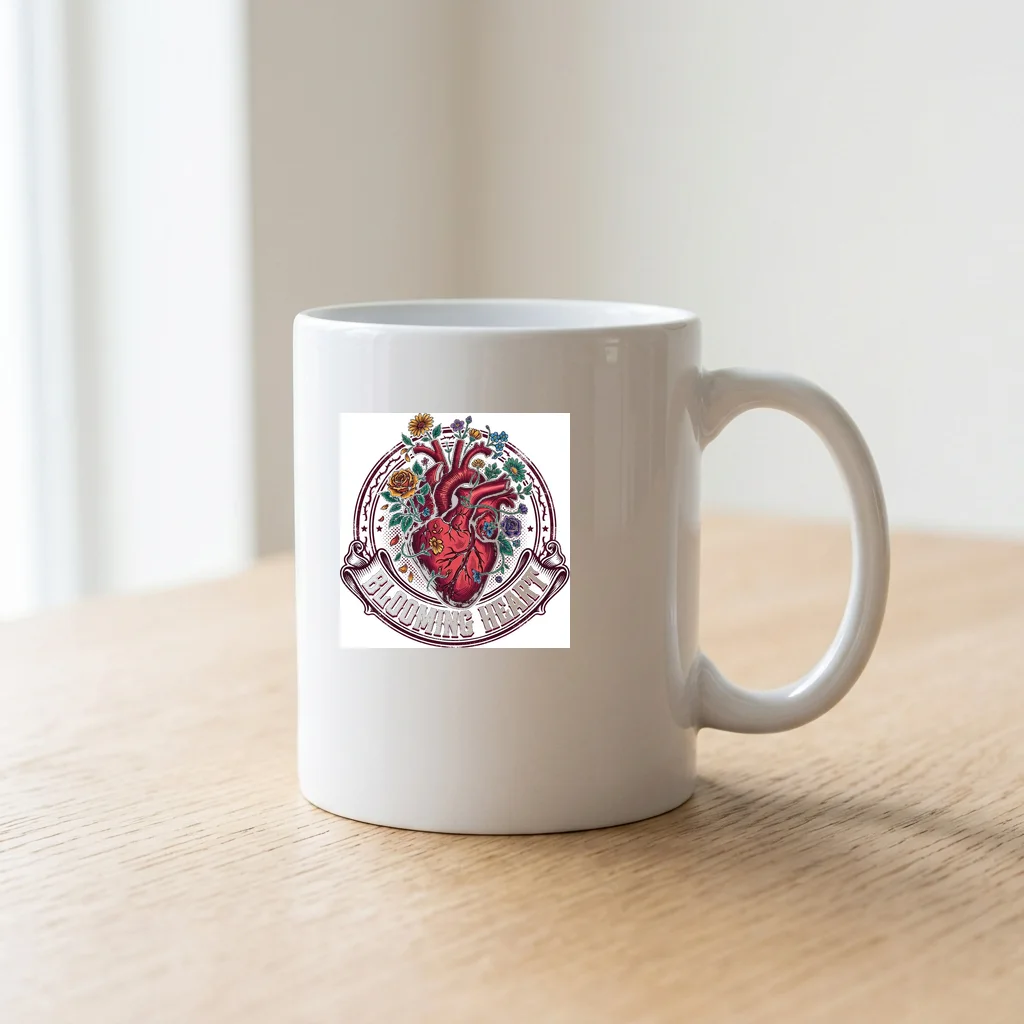 Acoustic Guitar Wooden Tone — Ceramic Coffee Mug 11oz (Glossy White)