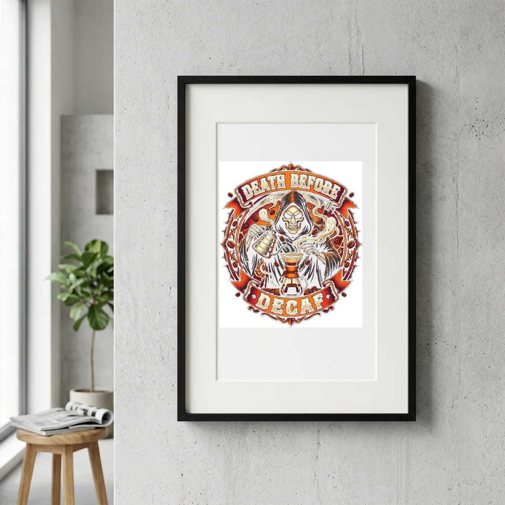 Electric Bass Groovy Funk — Gallery Framed Art Poster (Exhibition Frame)