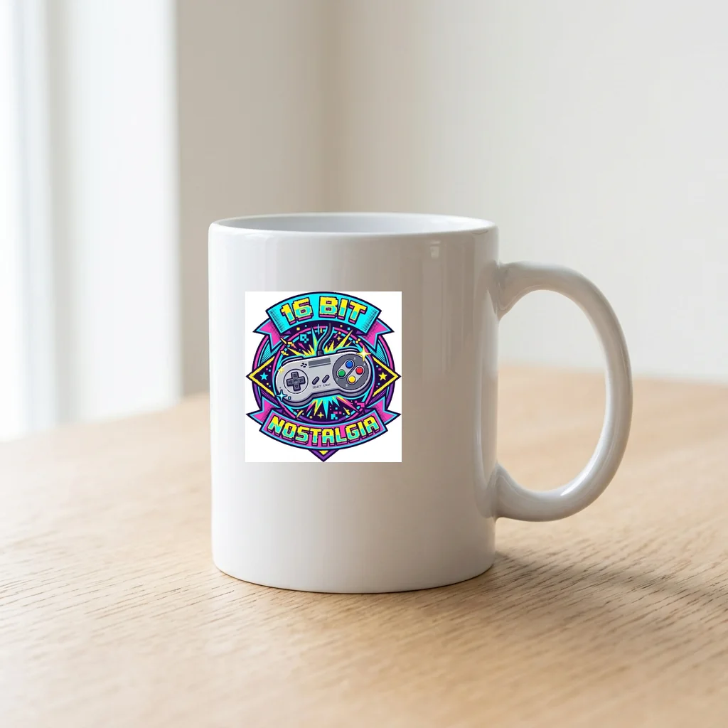 Synth Keybed Piano Melody — Ceramic Coffee Mug 11oz (Glossy White)