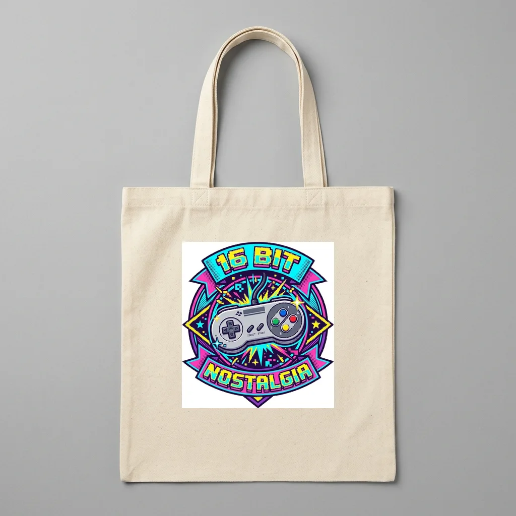 Synth Keybed Piano Melody — Organic Cotton Canvas Tote Bag (Natural)