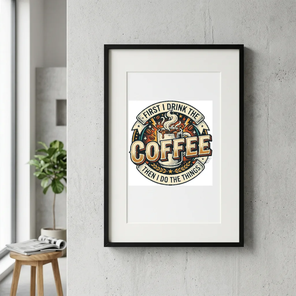 Microphone Smoke Club Gig — Gallery Framed Art Poster (Exhibition Frame)