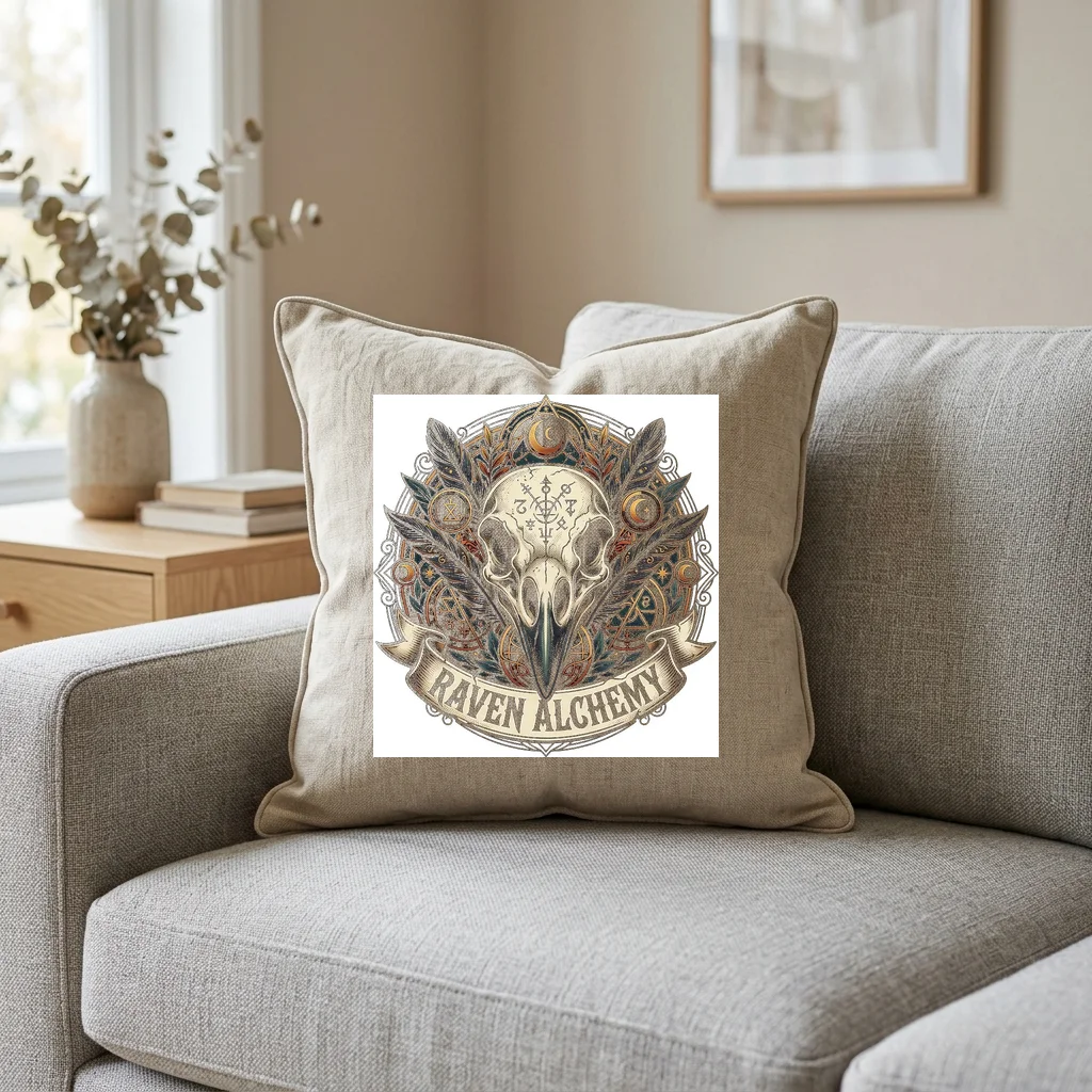 Lo-Fi Hip Hop Rainy Window — Square Linen Throw Pillow 18x18 (Natural Linen)