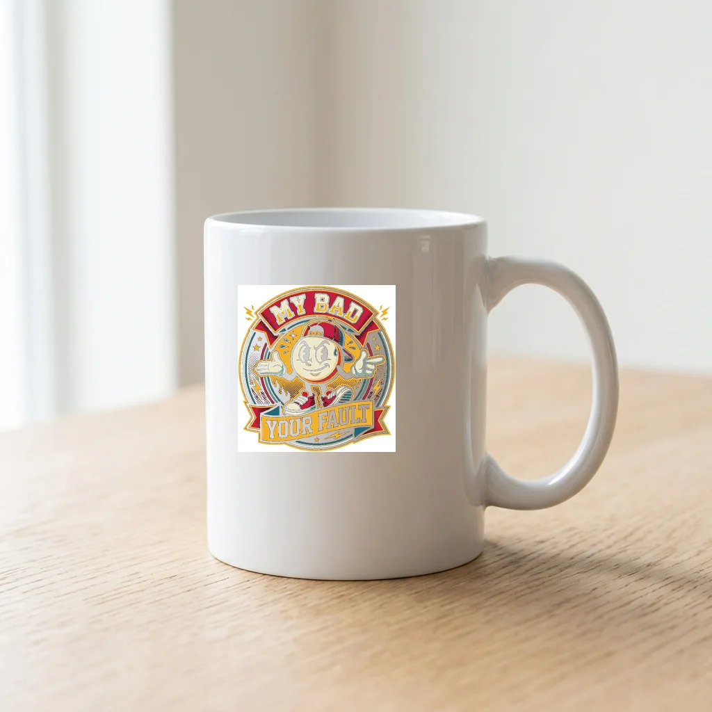 Drum Sticks Crossed Beat — Ceramic Coffee Mug 11oz (Glossy White)