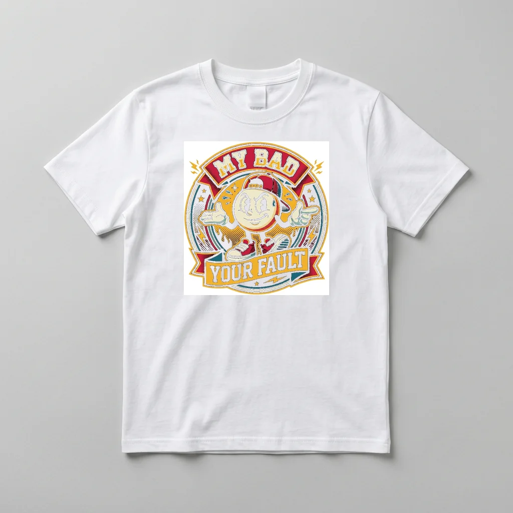 Drum Sticks Crossed Beat — Everyday Crewneck Tee (Pure White)