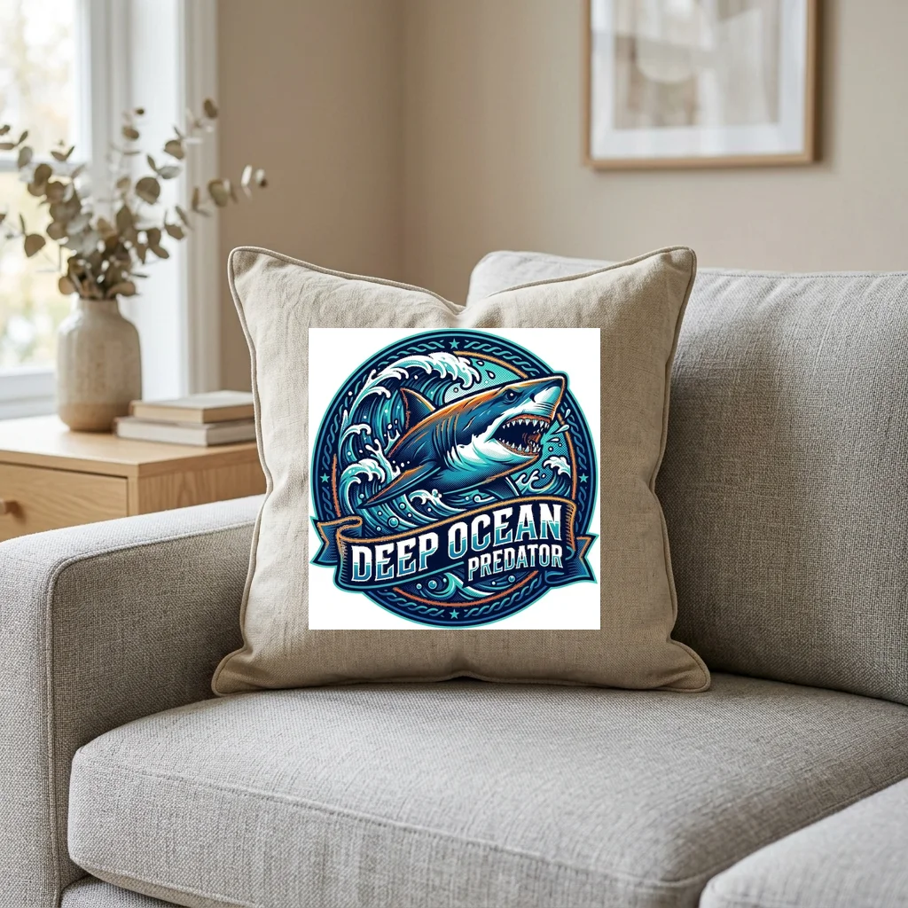 Studio Headphones Monitor Sound — Square Linen Throw Pillow 18x18 (Natural Linen)
