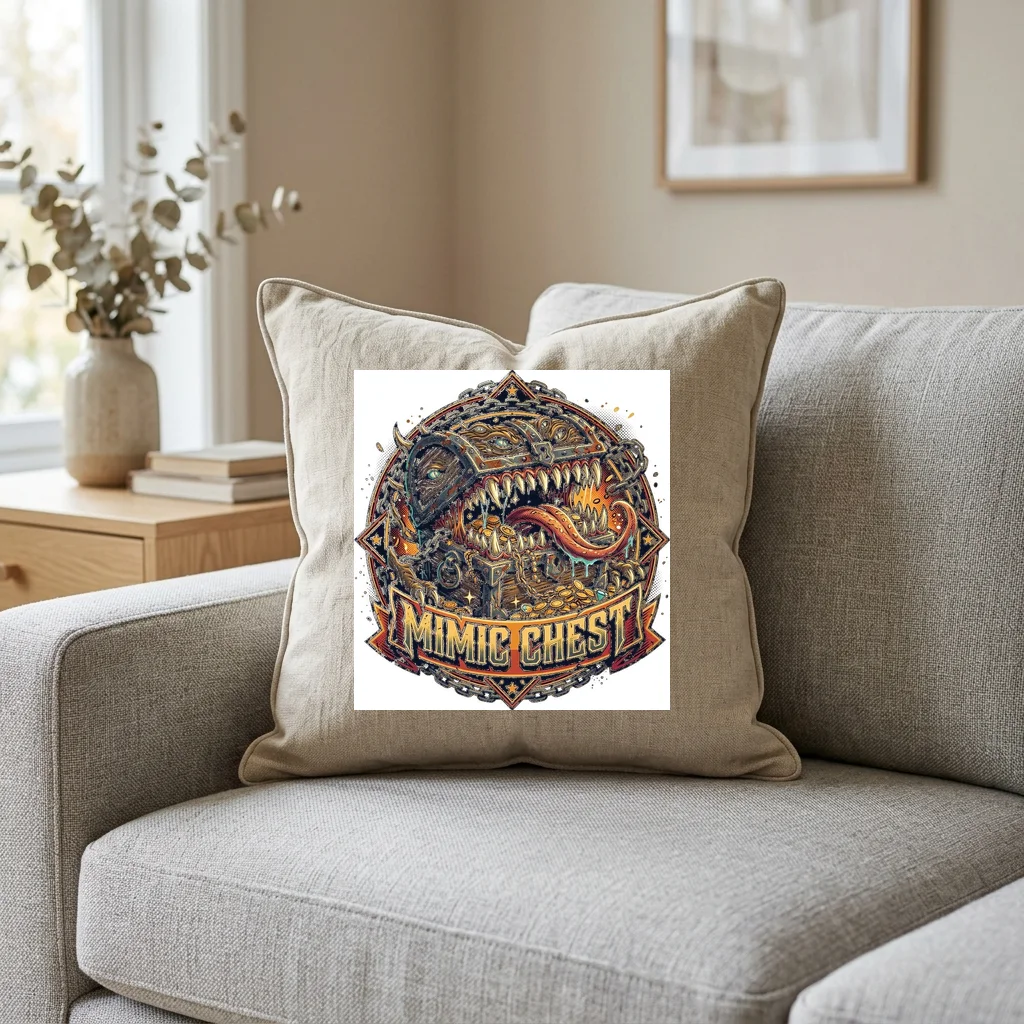 Guitar Amp Tube Saturation — Square Linen Throw Pillow 18x18 (Natural Linen)