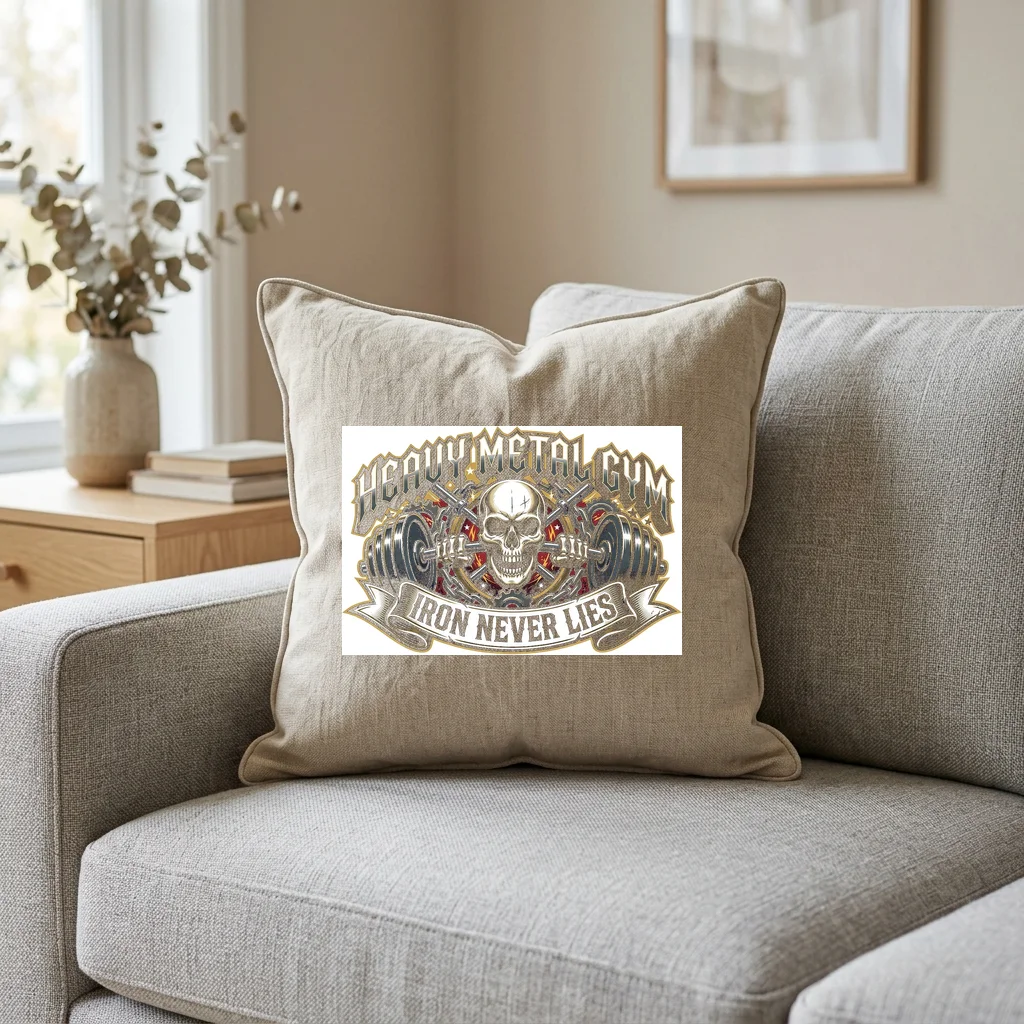 Tape Deck Dual Well Dubbing — Square Linen Throw Pillow 18x18 (Natural Linen)