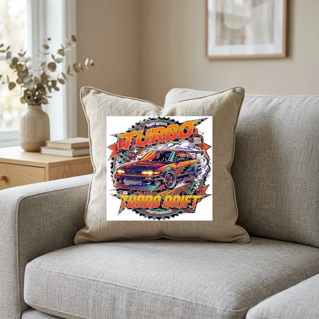 Audio Visualizer Circular Scope — Square Linen Throw Pillow 18x18 (Natural Linen)
